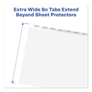 Avery Print and Apply Index Maker Clear Label Dividers, Extra Wide Tab, 8-Tab, 11.25 x 9.25, White, 1 Set