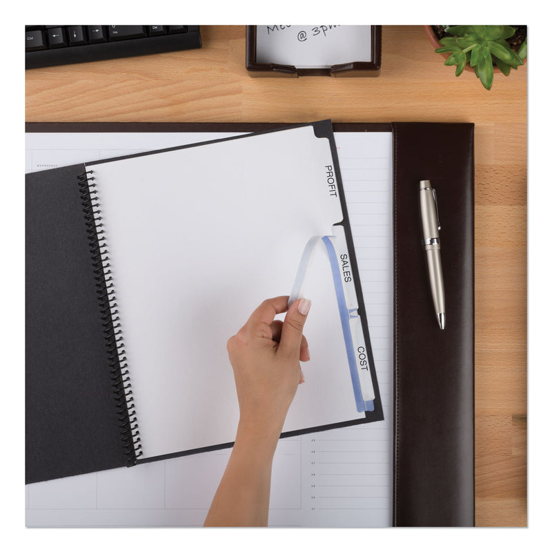 Avery Print and Apply Index Maker Clear Label Unpunched Dividers, 3-Tab, 11 x 8.5, White, 5 Sets