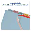 Avery Print and Apply Index Maker Clear Label Plastic Dividers with Printable Label Strip, 8-Tab, 11 x 8.5, Assorted Tabs, 1 Set