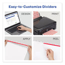 Avery Print and Apply Index Maker Clear Label Dividers, Big Tab, 8-Tab, 11 x 8.5, White, 5 Sets