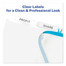 Avery Print and Apply Index Maker Clear Label Dividers, 5-Tab, White Tabs, 11 x 8.5, White, 25 Sets