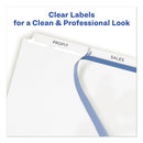 Avery Print and Apply Index Maker Clear Label Unpunched Dividers, 3-Tab, 11 x 8.5, White, 5 Sets