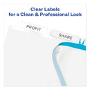 Avery Print and Apply Index Maker Clear Label Unpunched Dividers, 5-Tab, 11 x 8.5, White, 5 Sets