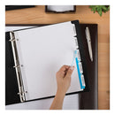 Avery Print and Apply Index Maker Clear Label Dividers, Extra Wide Tab, 5-Tab, White Tabs, 11.25 x 9.25, White, 5 Sets