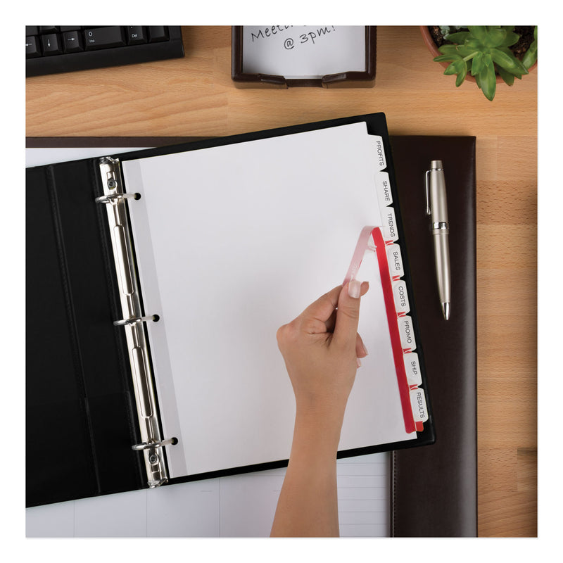 Avery Print and Apply Index Maker Clear Label Dividers, 8-Tab, 11 x 8.5, White, 1 Set