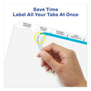 Avery Print and Apply Index Maker Clear Label Dividers, Big Tab, 5-Tab, White Tabs, 11 x 8.5, White, 5 Sets