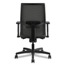 HON Ignition 2.0 4-Way Stretch Mid-Back Mesh Task Chair, Supports 300 lb, 17" to 21" Seat, Frost Seat, Charcoal Back, Black Base