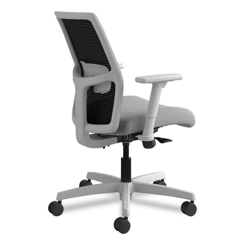 HON Ignition 2.0 4-Way Stretch Low-Back Mesh Task Chair, Supports Up to 300 lb, Frost Seat, Charcoal Back, Titanium Base