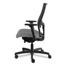 HON Ignition 2.0 4-Way Stretch Mid-Back Mesh Task Chair, Supports 300 lb, 17" to 21" Seat, Frost Seat, Charcoal Back, Black Base