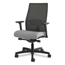 HON Ignition 2.0 4-Way Stretch Mid-Back Mesh Task Chair, Supports 300 lb, 17" to 21" Seat, Frost Seat, Charcoal Back, Black Base