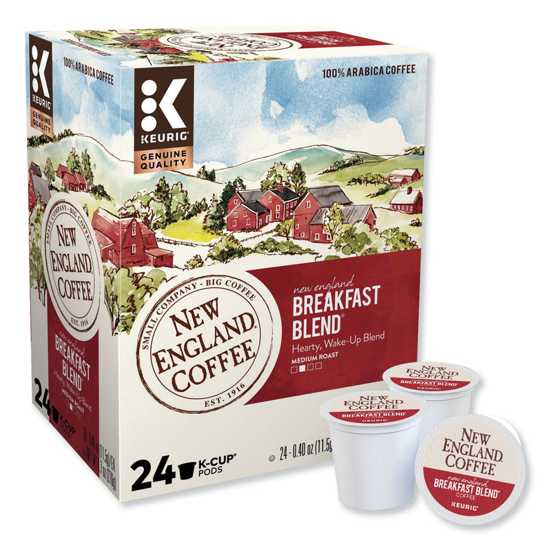 New England Breakfast Blend K-Cup Pods, 24/Box