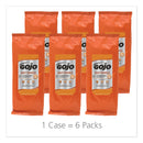 GOJO FAST TOWELS Hand Cleaning Towels, 2-Ply, 7.75 x 11, Fresh Citrus, Blue, 60/Pack, 6 Packs/Carton