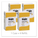 GOJO NATURAL ORANGE Smooth Lotion Hand Cleaner, Citrus Scent, 2,000 mL Bag-in-Box Refill, 4/Carton