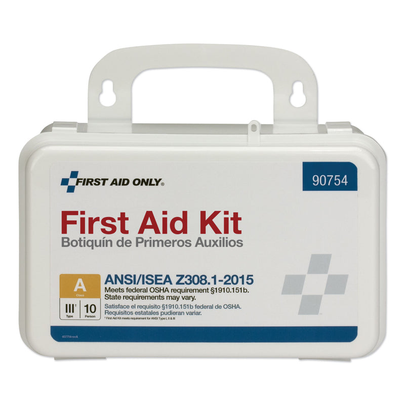 First Aid Only ANSI Class A 10 Person First Aid Kit, 71 Pieces, Plastic Case