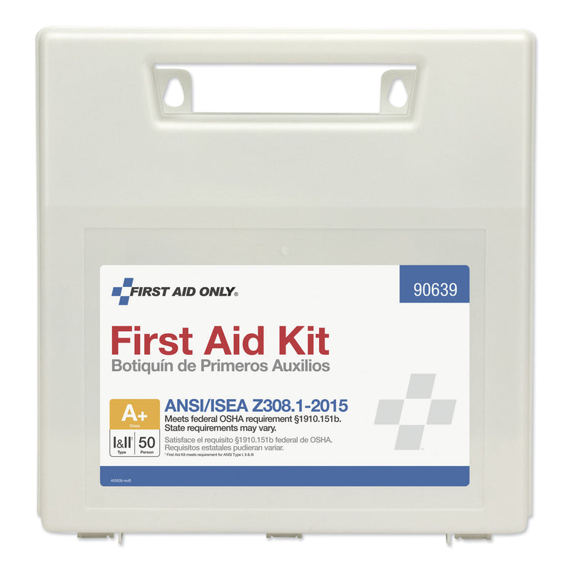 First Aid Only ANSI Class A+ First Aid Kit for 50 People, 183 Pieces, Plastic Case