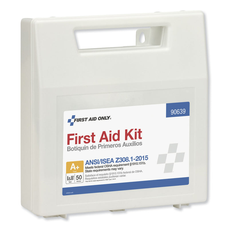 First Aid Only ANSI Class A+ First Aid Kit for 50 People, 183 Pieces, Plastic Case