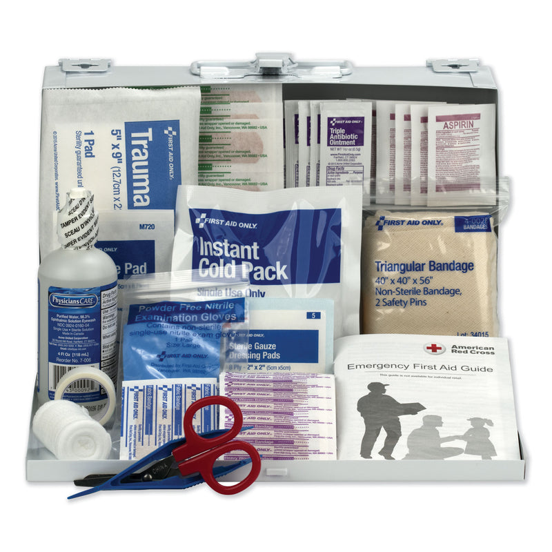 First Aid Only First Aid Kit for 25 People, 104 Pieces, OSHA Compliant, Metal Case
