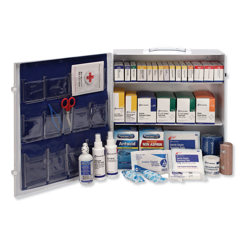 First Aid Only ANSI 2015 Class A+ Type I and II Industrial First Aid Kit 100 People, 676 Pieces, Metal Case