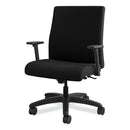HON Ignition Series Big/Tall Mid-Back Work Chair, Supports Up to 450 lb, 17" to 20" Seat Height, Black