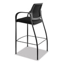 HON Ignition 2.0 Ilira-Stretch Mesh Back Cafe Height Stool, Supports Up to 300 lb, 31" Seat Height, Black