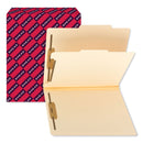 Smead Manila Four- and Six-Section Top Tab Classification Folders, 1 Divider, Letter Size, Manila, 10/Box