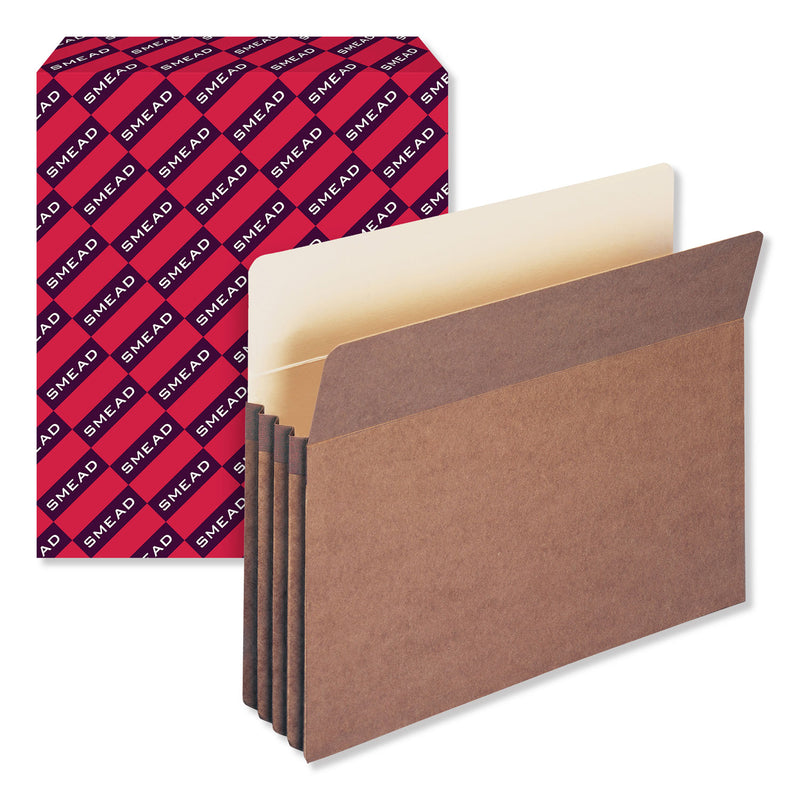 Smead Redrope Drop Front File Pockets, 3.5" Expansion, Letter Size, Redrope, 25/Box