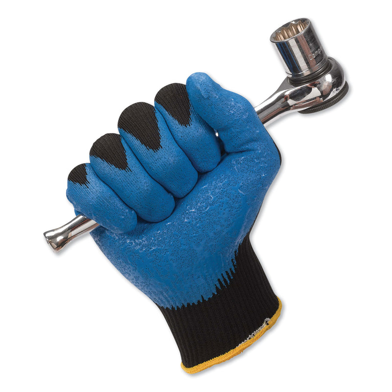 KleenGuard G40 Foam Nitrile Coated Gloves, 230 mm Length, Medium/Size 8, Blue, 12 Pairs