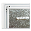 U Brands 3N1 Magnetic Glass Dry Erase Combo Board, 35 x 14.25, Week View, White Surface and Frame