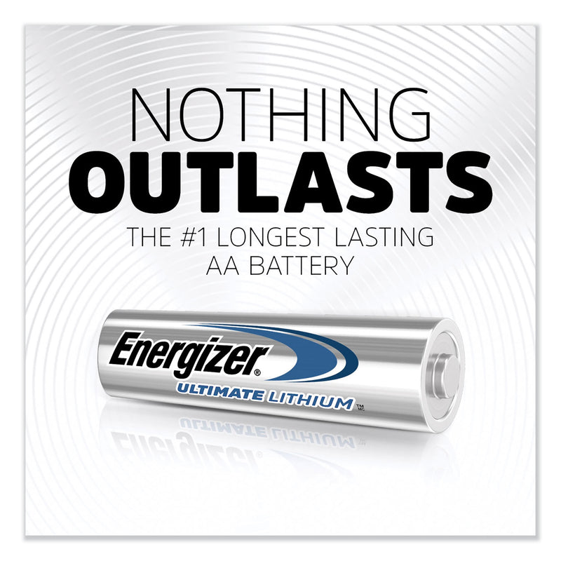 Energizer Ultimate Lithium AA Batteries, 1.5 V, 8/Pack