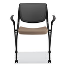 HON Motivate Nesting/Stacking Flex-Back Chair, Supports Up to 300 lb, Morel Seat, Black Back/Base