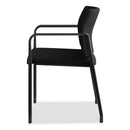 HON Accommodate Series Guest Chair with Fixed Arms, 23.25" x 22.25" x 32", Black Seat, Charblack Base, 2/Carton