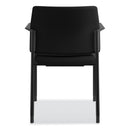 HON Accommodate Series Guest Chair with Fixed Arms, 23.25" x 22.25" x 32", Black Seat, Charblack Base, 2/Carton