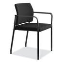 HON Accommodate Series Guest Chair with Fixed Arms, 23.25" x 22.25" x 32", Black Seat, Charblack Base, 2/Carton