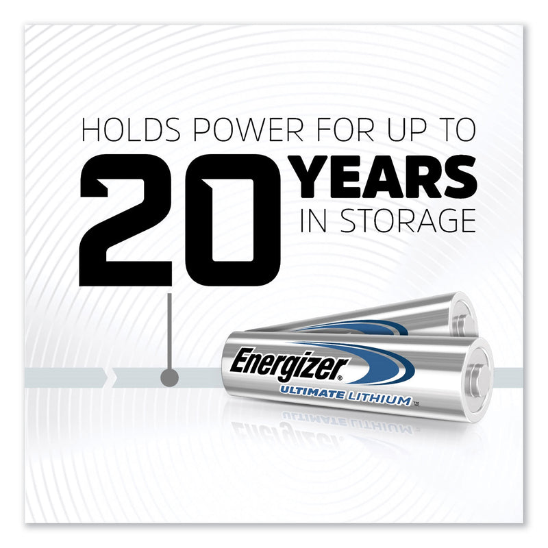 Energizer Ultimate Lithium AA Batteries, 1.5 V, 8/Pack