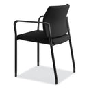 HON Accommodate Series Guest Chair with Fixed Arms, 23.25" x 22.25" x 32", Black Seat, Charblack Base, 2/Carton