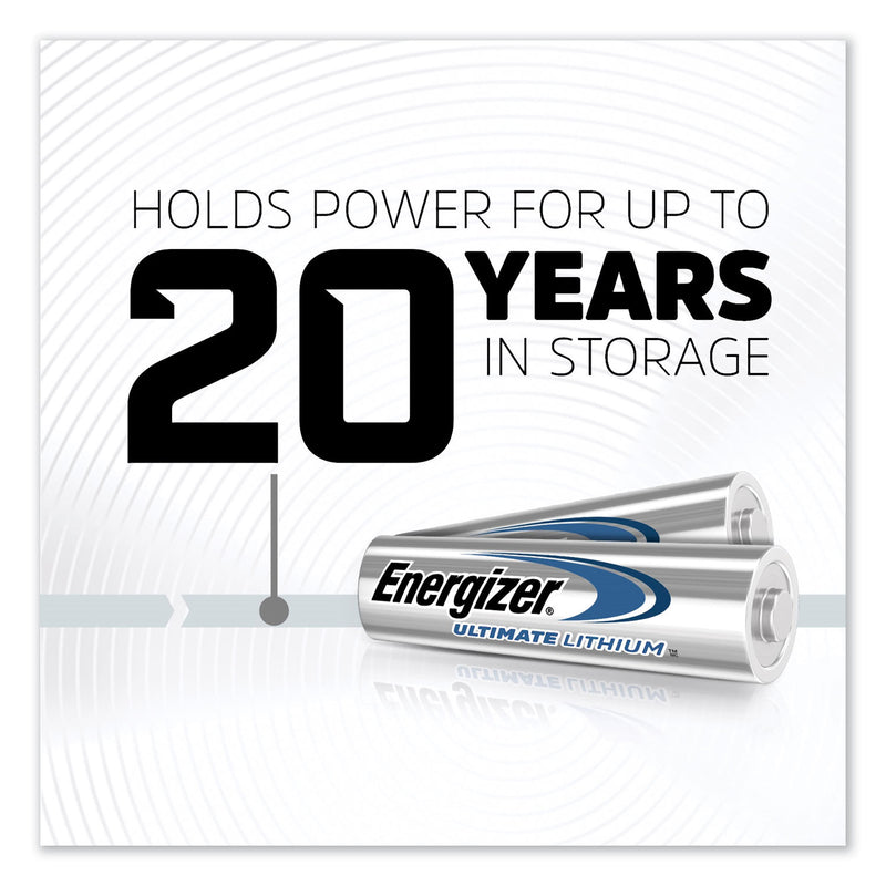 Energizer Ultimate Lithium AA Batteries, 1.5 V, 4/Pack
