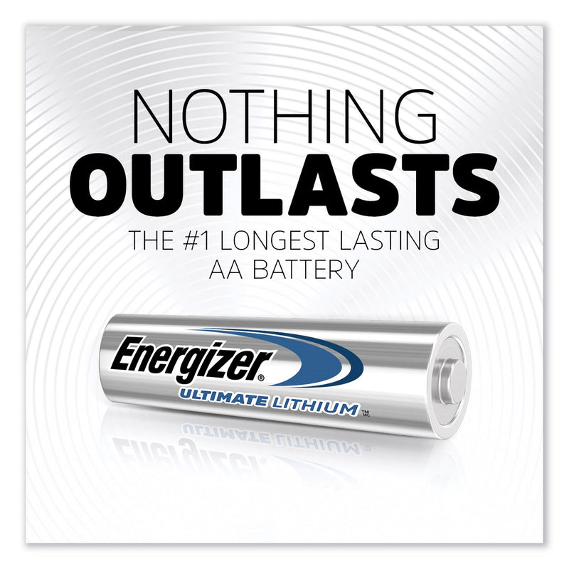 Energizer Ultimate Lithium AA Batteries, 1.5 V, 4/Pack