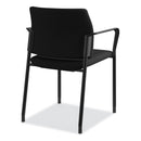 HON Accommodate Series Guest Chair with Fixed Arms, 23.25" x 22.25" x 32", Black Seat, Charblack Base, 2/Carton