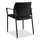 HON Accommodate Series Guest Chair with Fixed Arms, 23.25" x 22.25" x 32", Black Seat, Charblack Base, 2/Carton