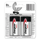 Energizer MAX Alkaline D Batteries, 1.5 V, 4/Pack