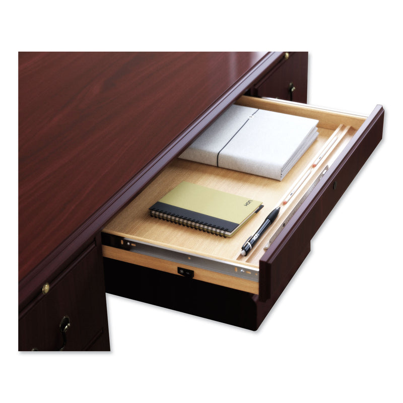 HON 94000 Series Double Pedestal Desk, 72" x 36" x 29.5", Mahogany