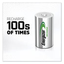 Energizer NiMH Rechargeable D Batteries, 1.2 V, 2/Pack