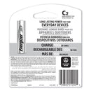 Energizer NiMH Rechargeable C Batteries, 1.2 V, 2/Pack