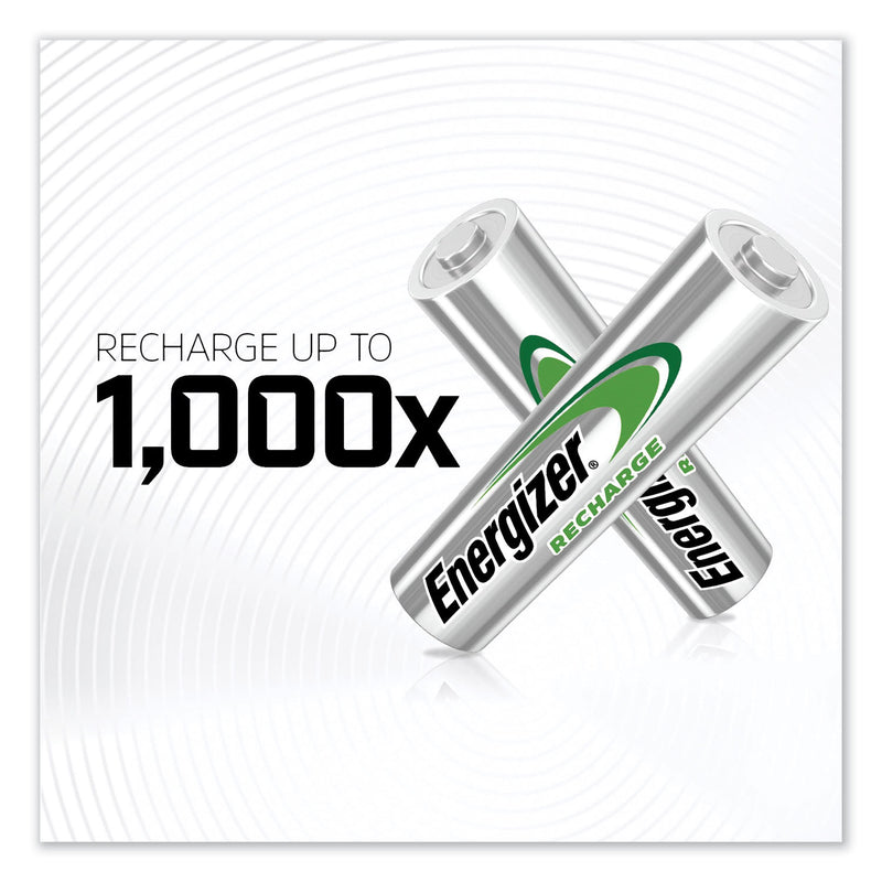 Energizer NiMH Rechargeable AA Batteries, 1.2 V, 4/Pack