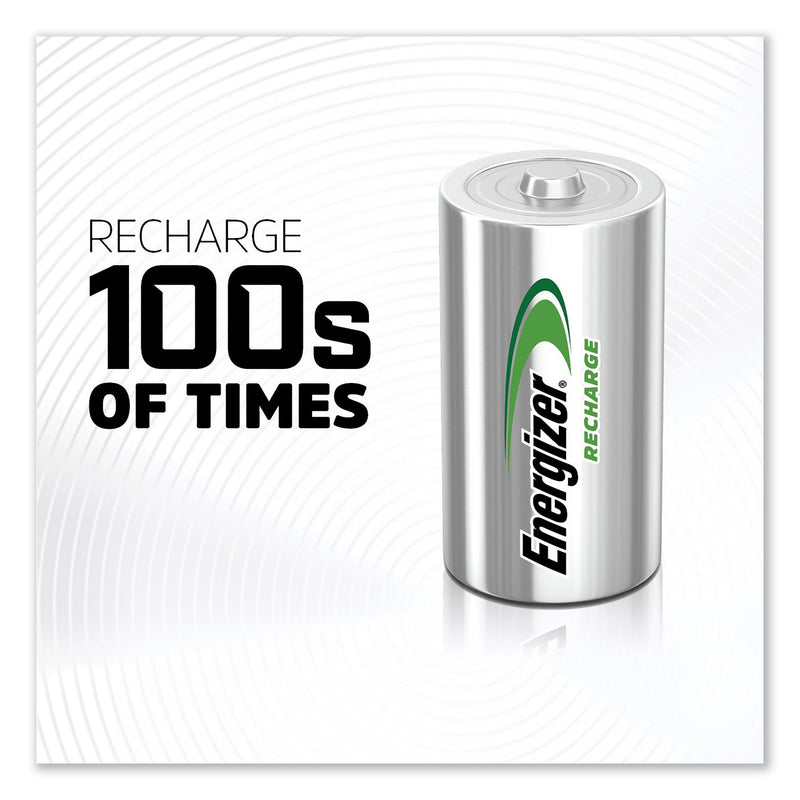 Energizer NiMH Rechargeable C Batteries, 1.2 V, 2/Pack