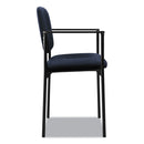 HON VL616 Stacking Guest Chair with Arms, Supports Up to 250 lb, Navy Seat/Back, Black Base