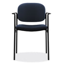 HON VL616 Stacking Guest Chair with Arms, Supports Up to 250 lb, Navy Seat/Back, Black Base