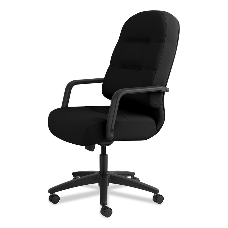 HON Pillow-Soft 2090 Series Executive High-Back Swivel/Tilt Chair, Supports Up to 300 lb, 17" to 21" Seat Height, Black