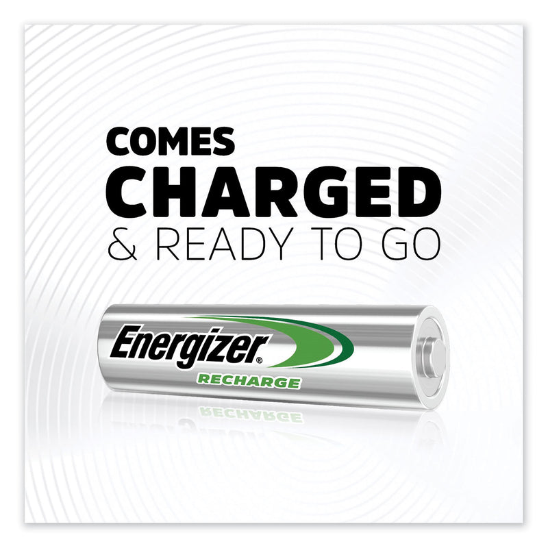 Energizer NiMH Rechargeable AA Batteries, 1.2 V, 8/Pack