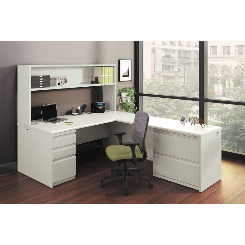 HON 38000 Series Desk Shell, 60" x 30" x 30", Light Gray/Silver